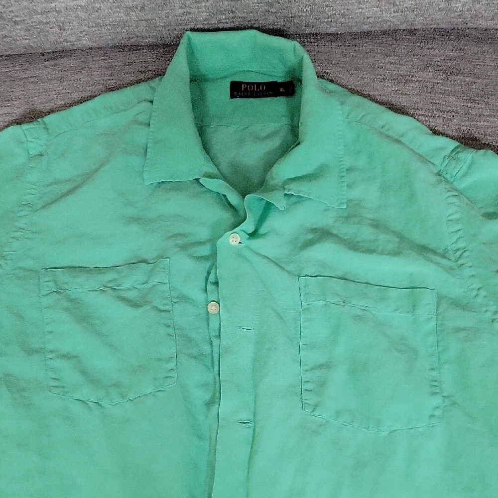 Polo by Ralph Lauren Men's Green Casual Button Down Shirt